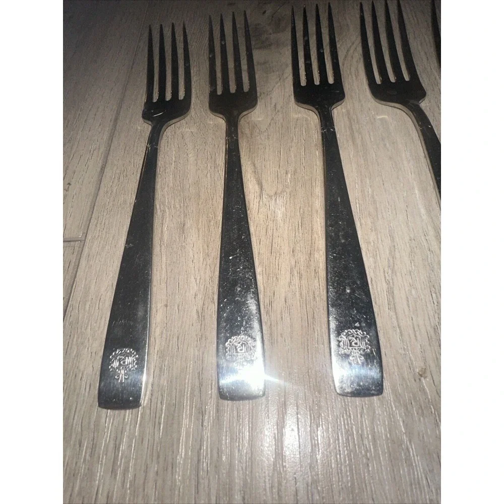 5 PCs Oneida‎ USA Stainless Silverware OHS293 Dinner Forks